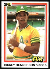 1981 Donruss Rickey Henderson 119