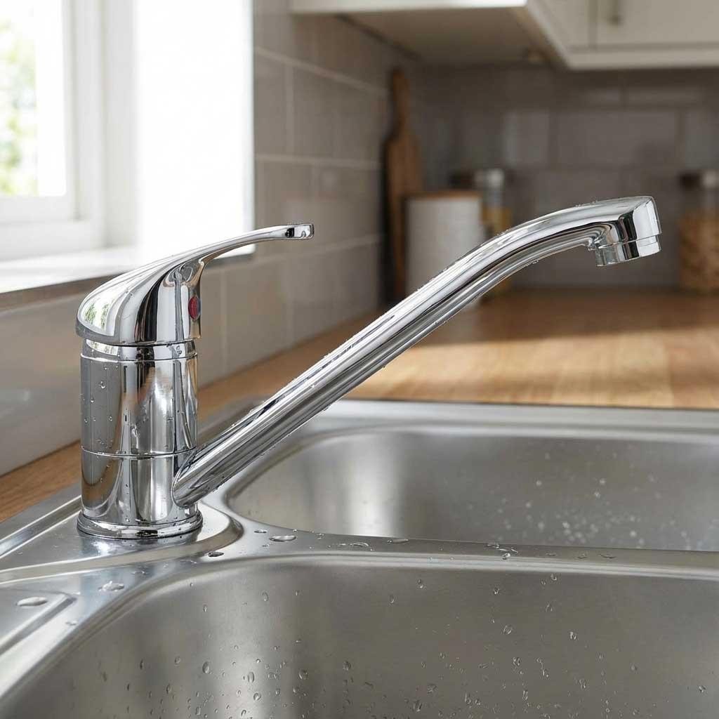 Standard Monobloc Kitchen Sink Mixer Tap Chrome Swivel Spout