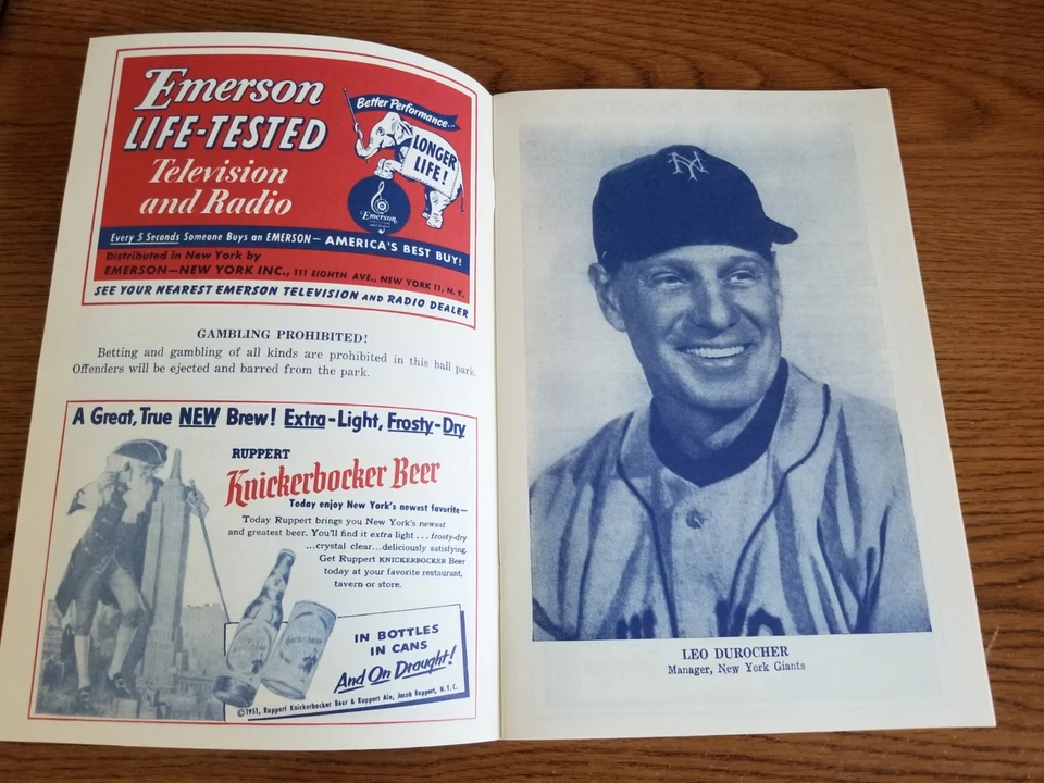 Reproduction - MLB - New York Giants 1951 - Dodgers vs Giants Booklet - Image 4 of 4