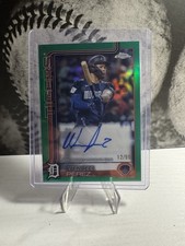 WENCEEL PEREZ 2025 Topps Chrome Update Green  Foil Auto /99 #AC-WP Tigers