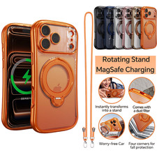 Mag Safe Case Lens Cover For iPhone 17 16 Pro Max 15 14 13 17e Air Ring Stand