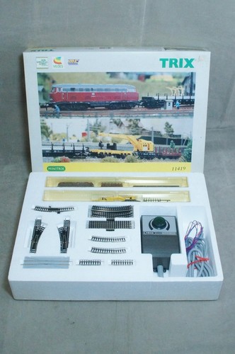 TRIX MINITRIX 11419 EISENBAHN TRAFO LOCK BR 216 LOLO SCHIENENTRANSPORT KRAN | Condition: Gebraucht