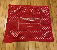 Vintage OshKosh B'Gosh Red Bandana Handkerchief 100 Cotton