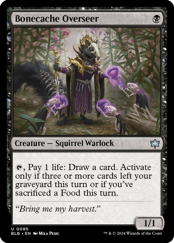 2024 Magic: The Gathering: Bloomburrow - Bonecache Overseer (#85, U, Near Mint)