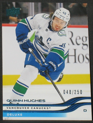 Quinn Hughes 2025-26 Upper Deck Deluxe Parallel #177 (48/250) Vancouver Canucks