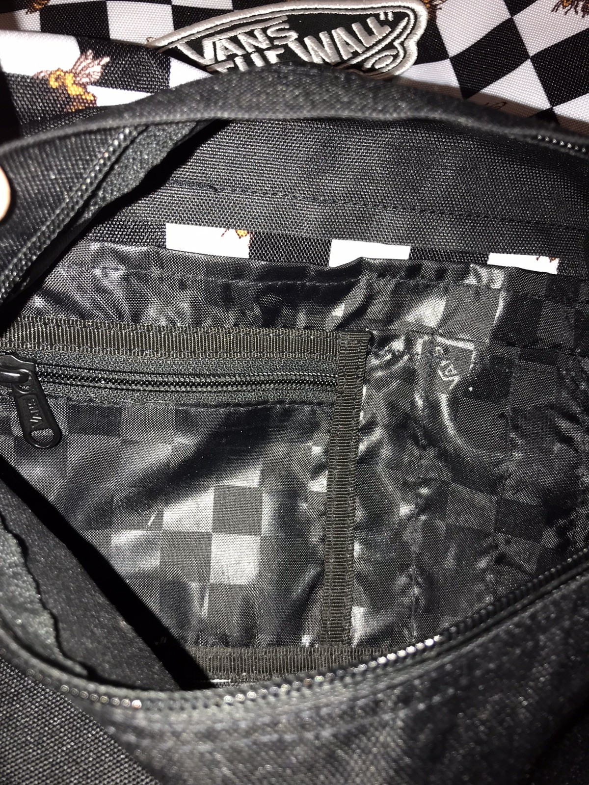 Vans Bee Backpack Bag Adjustable Straps Black Whi… - image 4