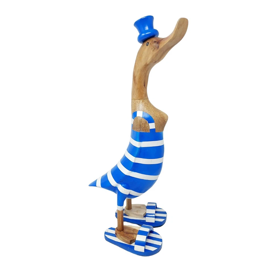 maritime Dekofigur Ente im Bikini H. 48cm aus Holz handbemalt Formano - Bild 2 von 4