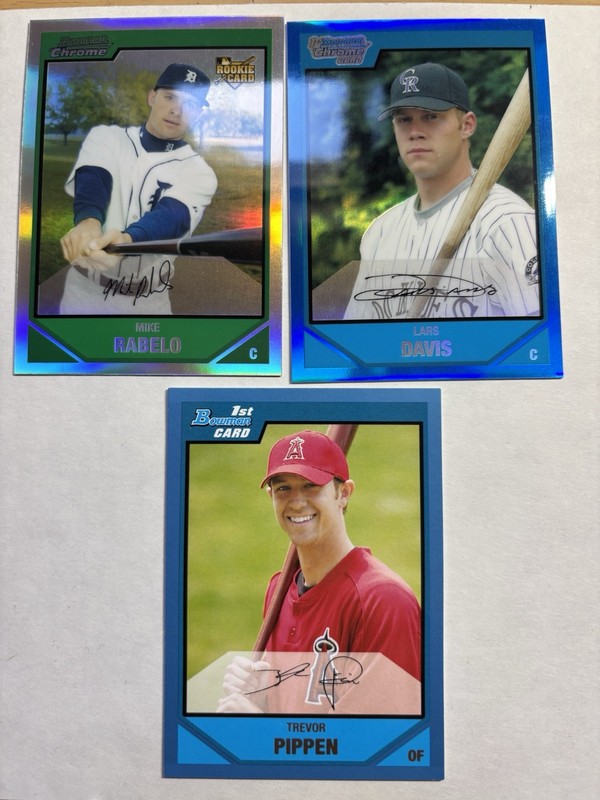 2007 Bowman #d And Refractor Lot Of 3 Cards
