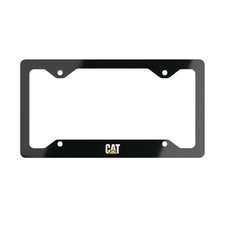Cat Logo Metal License Plate Frame Durable Frame For Trucks Bulldozers