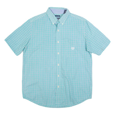 CHAPS Herrenhemd Blau Kariert M