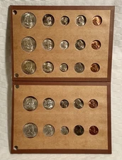1952 PDS 15 coin and 1957 10 coin US Mint Sets in Wayte Raymond Pages