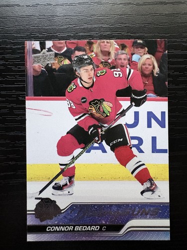 Upper Deck 2023-24 Series 2 Connor Bedard Young Guns Rookie #451 Great Condition