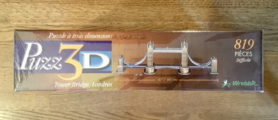 Wrebbit Puzz3D London Tower Bridge 819-piece 1997 Vintage Puzzle NEW Sealed - Image 4 of 4