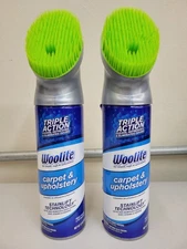 (2-Pack) Woolite CARPET UPHOLSTERY Foam Cleaner Odor Stain Remover with Brush