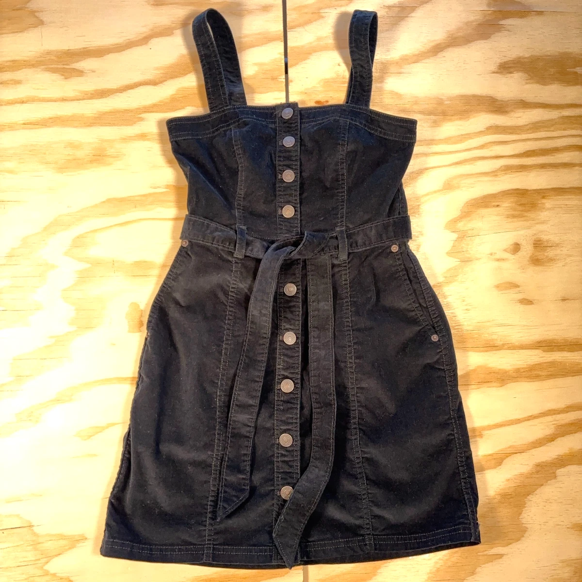 a line overall dress Plain Denim Salopette Overall A-Line Dress – Emes Shop