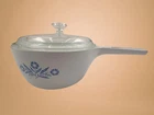 Vintage Corning Ware Blue Cornflower Saucepan Pint P81-B with P81-C Pyrex Lid