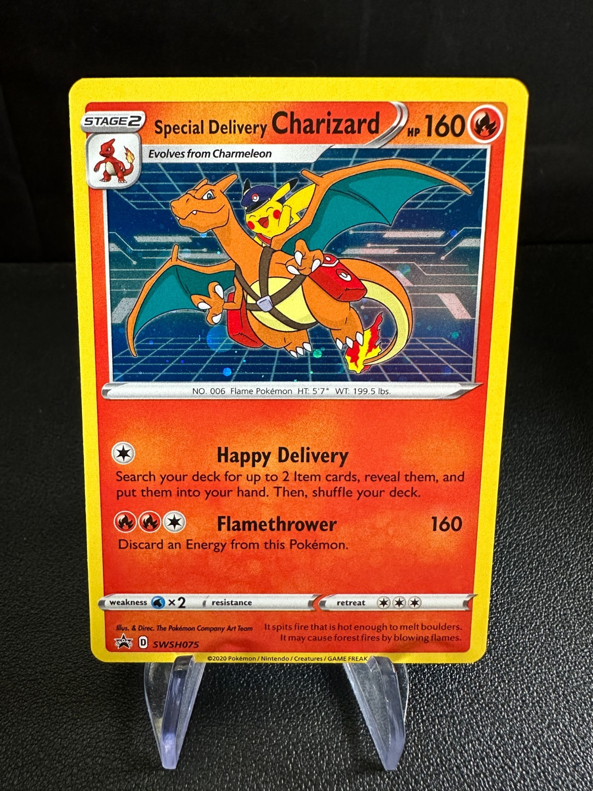 Special Delivery Charizard SWSH075, Black Star Promo, Pokemon, NM