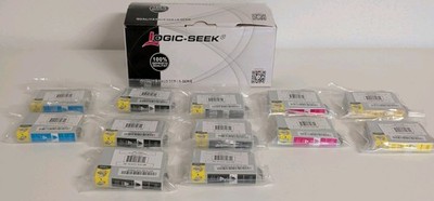 Logic Seek Tintenpatronen Set für Epson WorkForce Drucker BK/C/M/Y Inkjet