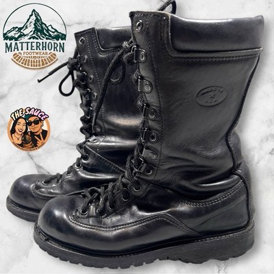MATTERHORN 1950 Vintage Womens 8 M Gore-Tex Vibram Thisulate Black Leather Boots