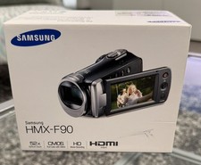 New Samsung HMX-F90 BLACK HD Camcorder 52x Optical Zoom