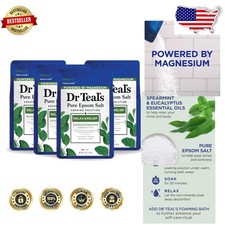 Epsom Salt Bath 3lb x4 Dr Teal's Eucalyptus Spearmint Soothing Relief