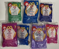 Set Of 7 McDonald's 1999 Ty Teenie Beanie Babies Happy Meal Toys NOS