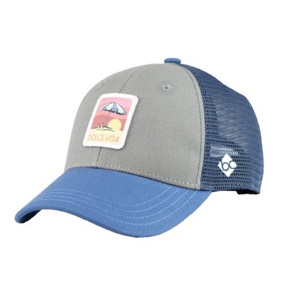 Bavarian Caps Cap ''Dolce Vita'' grau Curved one size Basecap Mesh Kappe Webpatch 