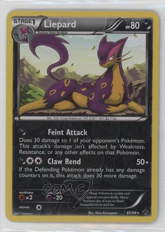 Liepard Reverse Foil Pokémon Black & White: Emerging Powers #65