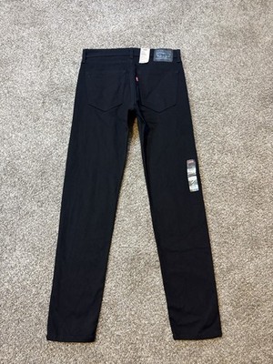 Levi's Men's 512 Slim Taper Fit Jeans Pants Pinhead Rinse Stretch Black 32Wx34L