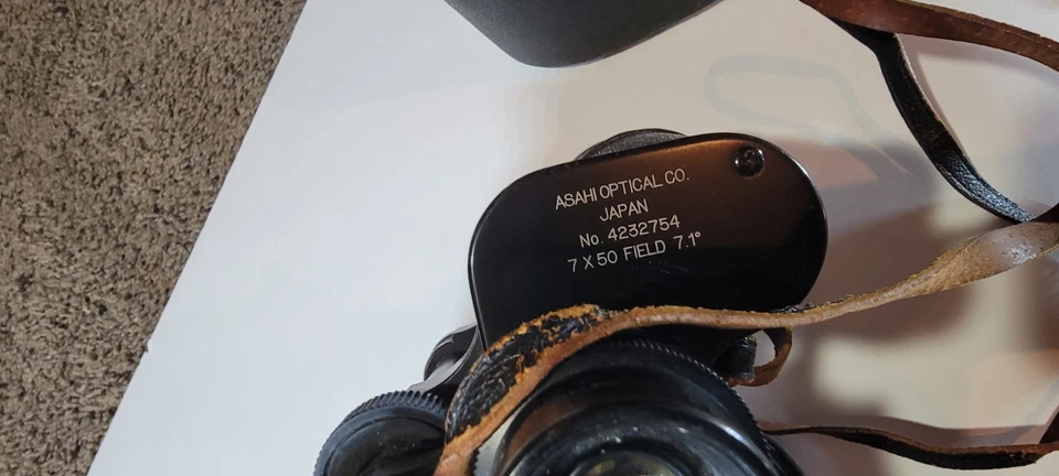 Vintage ASAHI Pentax Prism 7x50 Field Binoculars 7.1 Coated Japan - Image 4 of 4