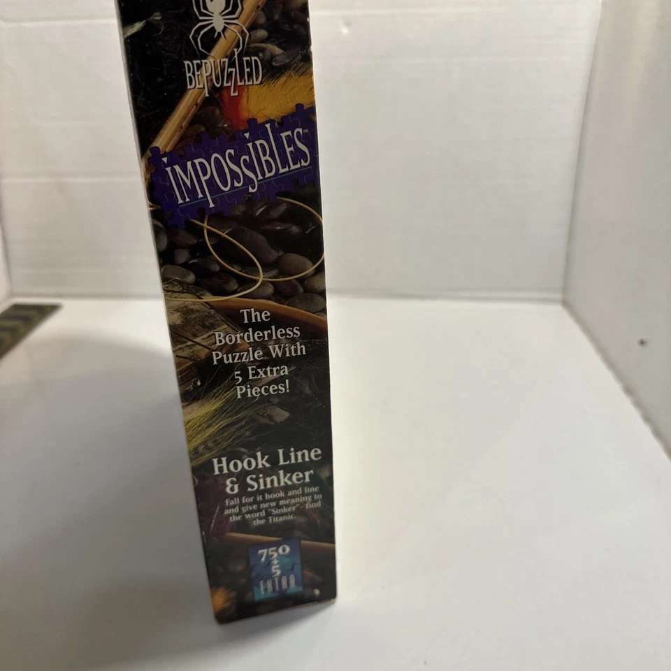 BePuzzled Impossibles “Hook Line & Sinker” 750+5 Extra Pieces Puzzle 1996 - Image 3 of 4
