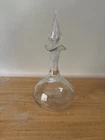 blenko glass red wine decanter with stopper 12” tall. Vintage