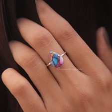 Oyster Turquoise Ring, 925 Sterling Silver , Boho Handmade Ring, Women Jewelry