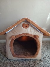 New Plush Indoor Cat House Bed