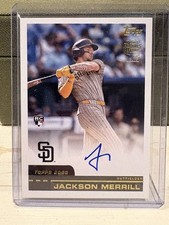 2024 Topps Archives Jackson Merrill Rookie On Card Auto 2000 Fan Favorites SP