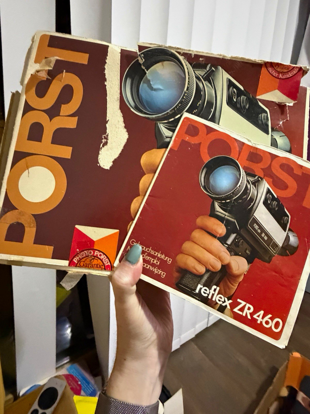 Macchina fotografica vintage Porst Reflex ZR 460 Super 8 - con scatola e manuale - ricambi e riparazioni