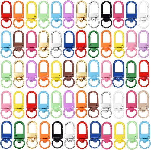 Keychain Clasp Keychain Clip Accessories Bulk 60Pcs Colorful Lobster ...