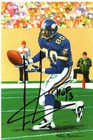 Goal Line Art Card signed by Cris Carter with HOF 13
