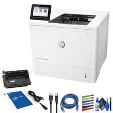 HP M611dn Laserjet Enterprise B & W - Duplex - Printer + Printer Cable + More