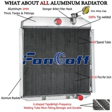 4Row Aluminum Radiator FITS 1955-1959 GMC Truck 4.4L 5.2L 5.3L/5.7L/6.1L