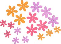 Vbs Streuteile Blumen Noora 18 StüCk 3.5 Bis 5.5 Cm StäRke 2 Mm Dekoration