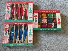 3 Boxes FANTASIA BRAND VINTAGE CHRISTMAS ORNAMENTS IN ORIGINAL BOX POLAND