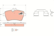 TRW Bremsbelagsatz Vorne für Mercedes W169 W245 04-12