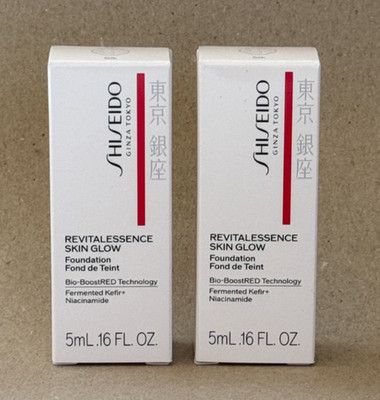 SHISEIDO ''Revitalessence  Skin Glow Foundation'' 310 Silk - 2x  5 ml - Neu & OVP