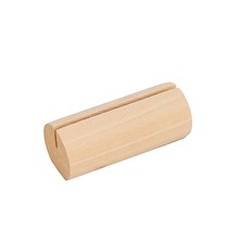 Natural 10 Cylindrical 2" Wood Place Card Holders Table Number Stands Events