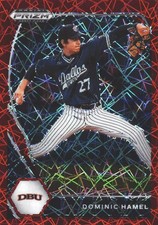 2021 Panini Prizm Draft Picks Red Velocity Dominic Hamel #PDP81 Dallas Baptist P