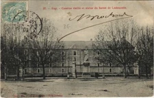 Old postcard AK Gap old barracks and statue of Baron de Ladoucette FRANCE (1210677)