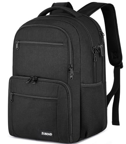 Backpack for Men and Women, Backpacks for School Teen Boys, 15.6 Inch Black