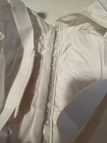 Squisito reggiseno postura lungo 48DD completamente chiuso davanti bianco 7530 - Foto 6 di 13