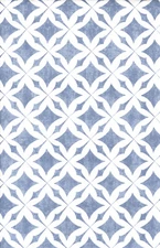 Denim Blue Lattice Floral Geometric Modern Vinyl Contact Paper Peel Stick
